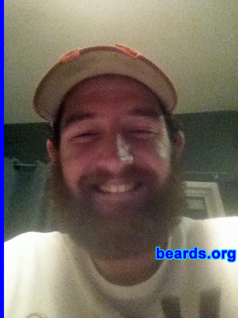 Joshua F.
Bearded since: 2006.  I am a dedicated, permanent beard grower.  My buddy says I am an occasional or seasonal beard grower, but I always have a beard.

Comments:
My grandpa had a beard from my birth until his death. I want to follow in his footsteps.

How do I feel about my beard? I love my beard.
Keywords: full_beard