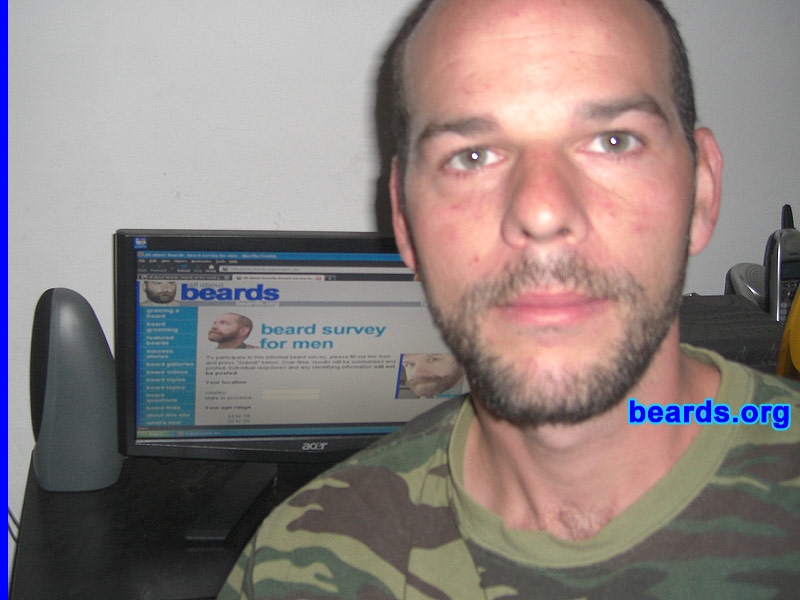 Mike H.
Bearded since: 2010.

Comments:
I grew my beard for a bet to the sixty-eighth day.

How do I feel about my beard?  I love it and i would like to keep it all year.
Keywords: stubble full_beard