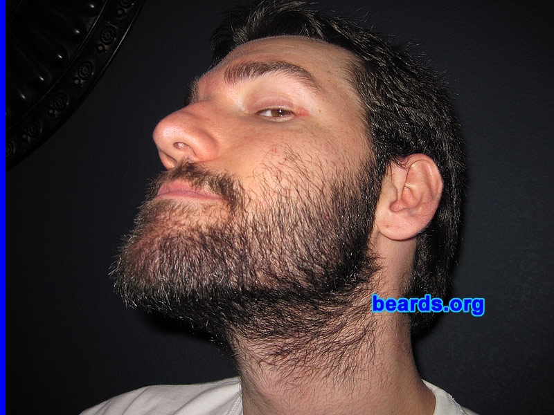 Michael
Bearded since: 2012. I am an experimental beard grower.

Comments:
I grew it once about three years ago and shaved it off but have wanted to grow it again ever since. A month ago I made it a goal to let it go for two months and today makes one month so I am half way to my goal.

How do I feel about my beard? I love it and I think I will be keeping it for a long time, though I am looking forward to grooming it a bit once I have two months of growth.
Keywords: full_beard
