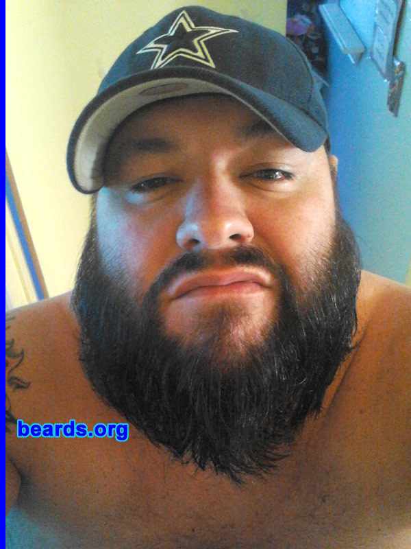 Mark B.
Bearded since: 2012. I am an experimental beard grower.

Comments:
I've always wanted to grow a beard, but I never really tried to.  One day I woke up and decided that I wasn't going to shave anymore and that's when I began my growth.

How do I feel about m y beard? I love my beard. I can't wait for it to get longer.
Keywords: full_beard
