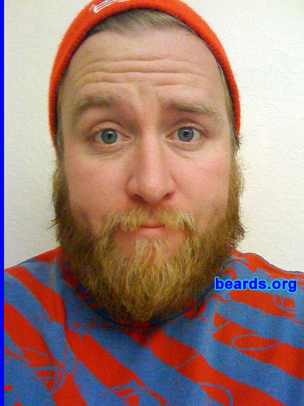 Nick M.
Bearded since: 2009.  I am an experimental beard grower.

Comments:
It started as a St. Patty's Day chin strap and turned into a pet project.

How do I feel about my beard? Who needs a lady around when you got a beard!
Keywords: full_beard
