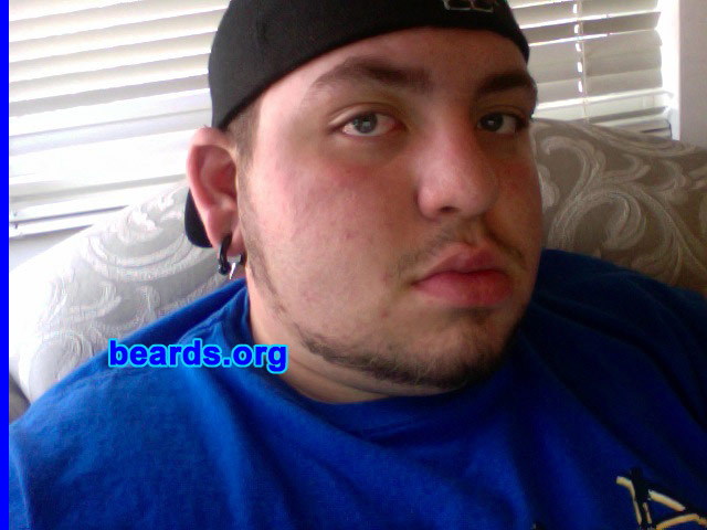Nico G.
Bearded since: basically on and off since 2005.  I am a dedicated, permanent beard grower.

Comments:
I grew my beard because I've always loved having different types of facial hair; I have had everything from the Balbo to the mutton chops.  I just love having a beard.  It's such a symbol of true masculinity.

How do I feel about my beard? I love my beard.  I trimmed it up and shaped it last night.  The only thing is that I have a patch of hair missing on the left side where the jaw line is which sort of sucks. =/
Keywords: full_beard