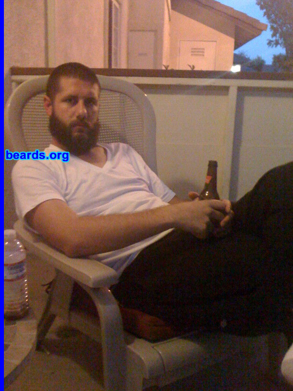 Nathan
Bearded since: 2007. I am a dedicated, permanent beard grower.

Comments:
I had always liked facial hair.  So as soon as I was able to grow a beard, I gave it a shot.

How do I feel about my beard? I love my beard, especially when it gets long enough to mess with it.
Keywords: full_beard
