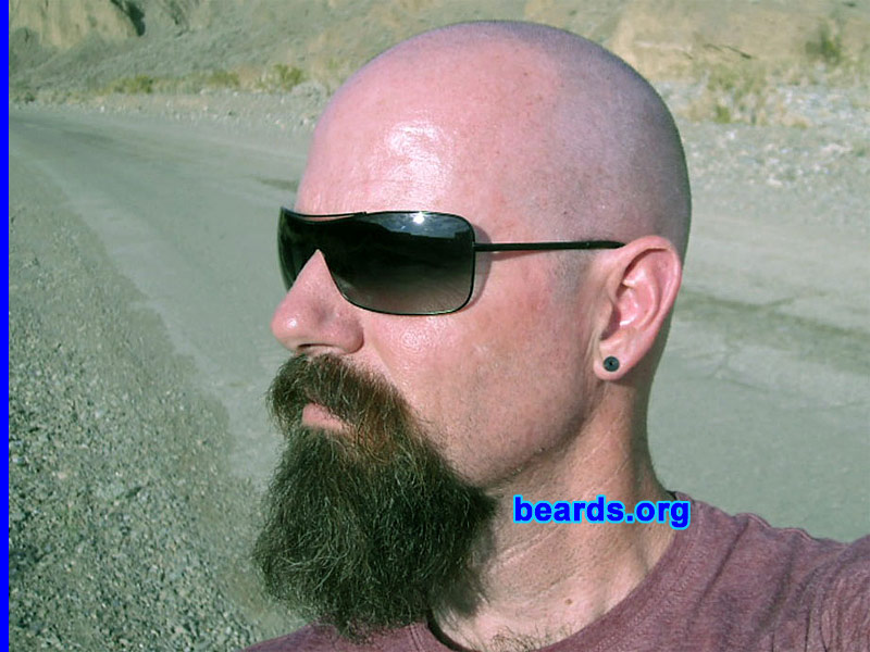 Russell
Bearded since: 1980. I am a dedicated, permanent beard grower.

Comments:
I grew my beard because beards are so male and I wanted to celebrate my masculinity.

How do I feel about my beard? I feel more confident with a beard! I can't see myself without one as I get older. 
Keywords: goatee_mustache