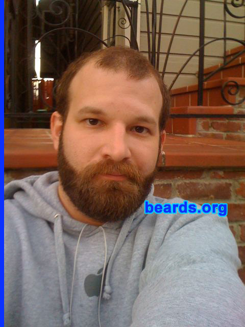 Sam Storicks
Bearded since: 2004. I am a dedicated, permanent beard grower.

Comments:
I grew my beard because I finally got out the Air Force and I could have one. I prefer the way I look with a beard.

How do I feel about my beard? I love my beard. I think it's pretty kick-@ss.
Keywords: full_beard