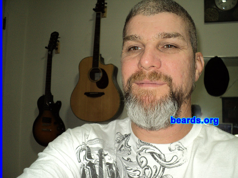 Stephen C.
Bearded since: 2011. I am an experimental beard grower.

Comments:
I grew my beard because I can at this time.

How do I feel about my beard? I wish it would grow thicker on the sideburns area.
Keywords: goatee_mustache