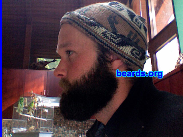 Teague
Bearded since: 2007. I am a dedicated, permanent beard grower.

Comments:
Decided to let it go for a while, longest it has been yet.

How do I feel about my beard? Great.
Keywords: full_beard