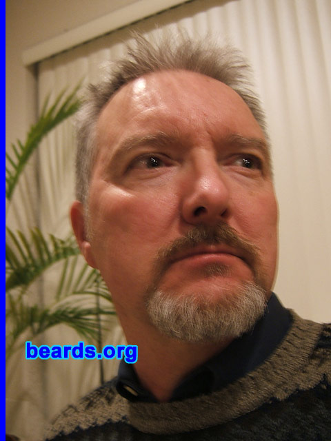 Dave
Bearded since: 2006 (six months). I am an occasional or seasonal beard grower.

Comments:
I grew my beard to look more like a senior manager.

How do I feel about my beard?  I've grown attached to it. It's the little bit of hippeedom re-emerging from the flower power days.
Keywords: goatee_mustache