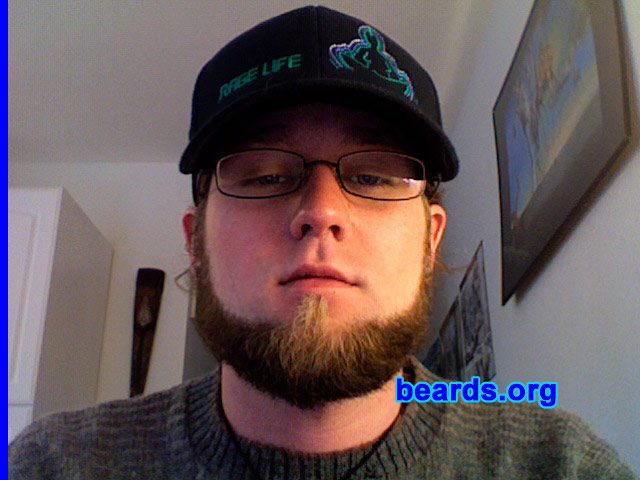 Mateo H.
Bearded since: 2003.  I am a dedicated, permanent beard grower.

Comments:
I grew my beard because it keeps my face warm in the winter-- especially while snowboarding.

How do I feel about my beard? It's pretty decent.
Keywords: chin_curtain