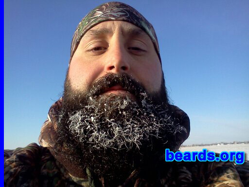 Shawn M.
Bearded since: 2012. I am a dedicated, permanent beard grower.

Comments:
Why did I grow my beard? I've always had some sort of facial hair. But I wanted to see how far I could take it. It started with my friends telling me to grow my beard. I told my friend I would grow a beard until he had his kid. He had his kid and I don't want to shave it off.

How do I feel about my beard? I know my beard is long but compared to other beards I've seen around town I feel sometimes I cannot compete. I shaved January 2013 and then started growing it back in February and I've been growing ever since. I like it and I will probably keep it for the winter.
Keywords: full_beard