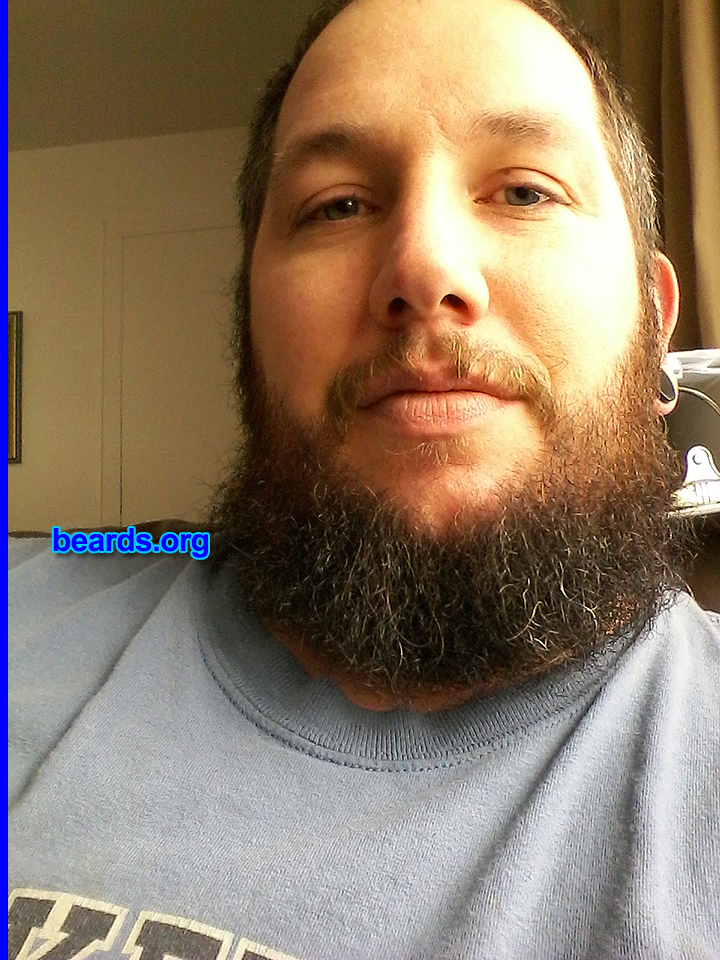 Gary G.
Bearded since: 2012. I am a dedicated, permanent beard grower.

Comments:
Why did I grow my beard? I love my beard.  It took a while to be able to grow my beard. I could aways grow the chin curtain, never the full beard. But 'til a few years ago I was able to on grow a mustache. So I decided in 2012 I was not going to shave the whole year.  Best decision I made.  After that I trimmed it here and there but don't think I could go without my beard. I love it so much I started making my own oils for it.
Keywords: full_beard