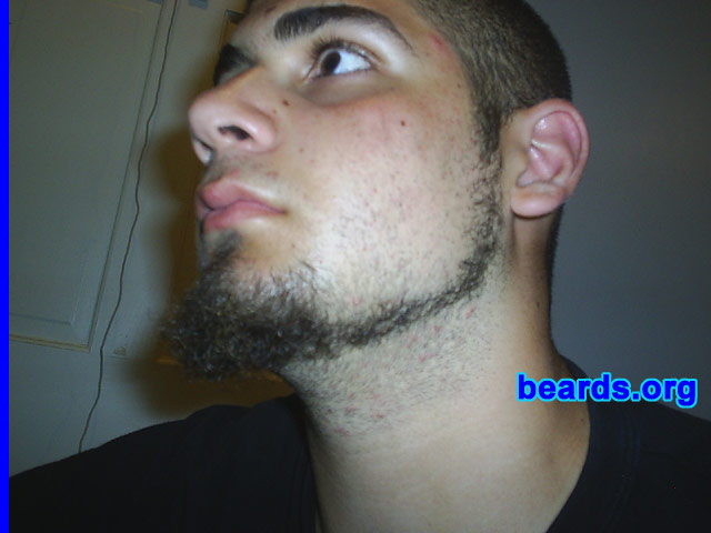 John Cannata
Bearded since: 2005.  I am a dedicated, permanent beard grower.

Comments:
I grew it because I had a goatee contest with my friend (and blew him out of the water) and then decided to keep it.

I am very happy with it except for the fact that I have trouble connecting my mustache with my goatee because it takes too long.
Keywords: chin_curtain