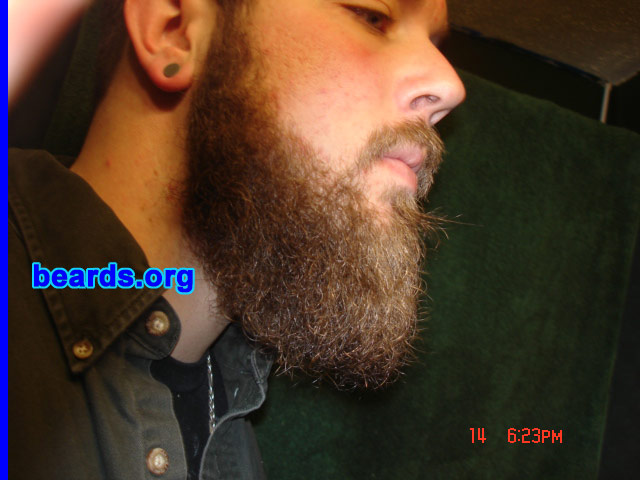 Tyler
Bearded since: always had a beard.  I am a dedicated, permanent beard grower.

Comments:
Always looked up to my dad. I saw a picture of his beard at twenty-one and it was HUGE... I'm trying to make him proud.

How do I feel about my beard?  I love my beard. My girlfriend loves my beard.  So it's all good.   :)
Keywords: full_beard