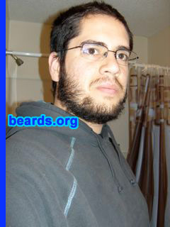 Abel
Bearded since:  2008.  I am an experimental beard grower.

Comments:
I grew my beard because I got tired of shaving.

How do I feel about my beard?  Kinda itchy, but I like it so far.
Keywords: full_beard