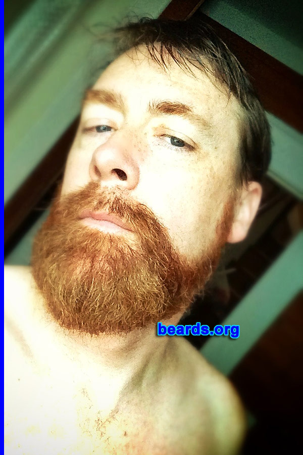 Robb M.
Bearded since: 1988. I am a dedicated, permanent beard grower.

Comments:
I grew my beard because it made me more of an individual at the end of high school. And I like the more masculine look. Also grew it to feel a part of the great community of other guys. :-)

How do I feel about my beard? I believe it's great. Like the color and thickness of my beard. Shaved a couple of times in my life and never felt like me afterwards. Always grow it right back. 
Keywords: full_beard