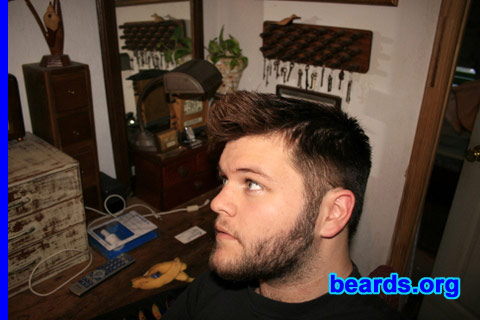 Alex Palmer
Bearded since: 2006.  I am an occasional or seasonal beard grower.

Comments:
I grew my beard because it made my face look less round and the guys don't seem to hate it.

How do I feel about my beard?  It's a little too patchy. I wish it would grow more on my lip area and mid-chin.
Keywords: full_beard