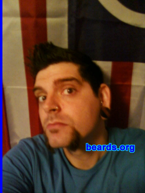 Adam L.
Bearded since: 1995.  I am an occasional or seasonal beard grower.

Comments:
I grew my beard because it's manly.

How do I feel about my beard?  I like changing it up all the time.
Keywords: goatee_only soul_patch