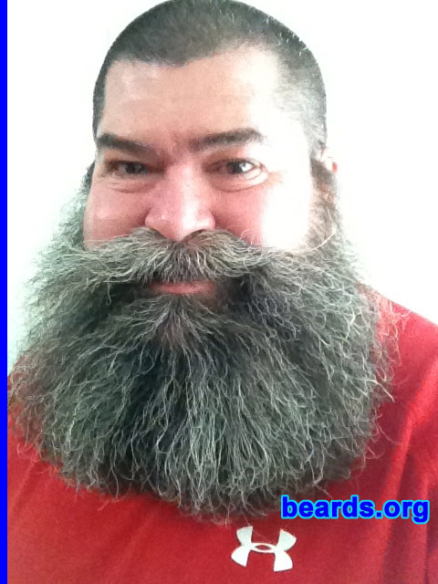 Bobby
Bearded since: 1995. I am a dedicated, permanent beard grower.

Comments:
Why did I grow my beard? I'm a man and it's what men do.  Now that I'm free to grow it as long as it'll go, that's my goal.  It is the most liberating thing I've ever done in my life

How do I feel about my beard? It has changed my life for the better.  People approach me differently I find and are more respectful, conversational and friendly for some reason. I've had men pull over as I was walking down the street, roll down the window and and say "DUDE!", rub their face, and give me thumbs up.  I love it. I love how people respond to me.  Not a day goes by that at least three-to-four men or women compliment me on it. I hope to NEVER SHAVE again!
Keywords: full_beard