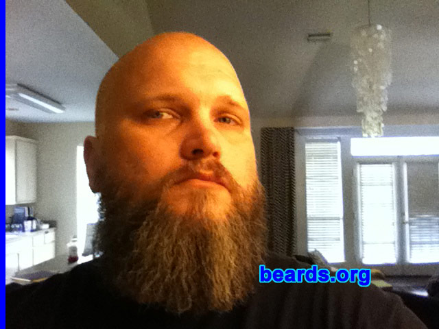 Bobby E.
Bearded since: 2011. I am an occasional or seasonal beard grower.

Comments:
Why did I grow my beard? I have a teenage daughter. I need for the boys to think twice about what I might be capable of.

How do I feel about my beard? My beard is awesome, but not so good for eating anything.
Keywords: full_beard