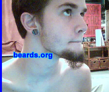 Cody H.
Bearded since: 2010. I am an experimental beard grower.

Comments:
I grew my beard mostly because I  wanted to experiment. I am one of the only seventeen year olds in my school with facial hair. I did not know much about growing a beard until I found this site. And it really helped me with good tips and up keep on my beard. I am always wanting to switch it up every now and then to see what my beard is capable of.

How do I feel about my beard? I feel like it's an honor to have a beard. No!  It's more like a privilege to have the gift of growing facial hair. People hate on my beard every now and then which makes me question myself to keep or shave my beard. But I finally realized that they are just scared and instead of asking questions they would rather make rude comments towards me. So I think having a beard really helped me become a more independent and stronger person because I am not afraid to stand up to anyone knowing that I look pretty bad@ss while doing it.
Keywords: goatee_only