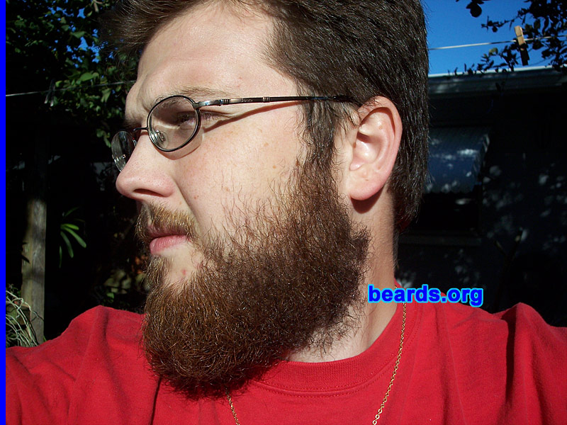 Domenico
Bearded since: June 2008.  I am a dedicated, permanent beard grower.

Comments:
I grew it for several reasons like sensitive skin, don't like to shave, etc.  Also, I love beards and the way they look and the fact they're unique to everyone, like a fingerprint.  Plus, they need to be brought back into style.

How do I feel about my beard?  The longer I have it and the longer it gets, I absolutely love it.
Keywords: full_beard