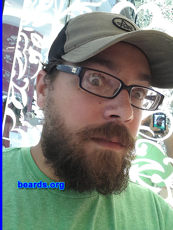 Dustin H.
Bearded since: 2013. I am an experimental beard grower.

Comments:
Why did I grow myb eard? Always wanted a full beard but work has always been in the way. Recently became self employed and decided now was the time!

How do I feel about my beard? Happy!, So far it's all I have expected. Excited to see how it turns out in a few months.
Keywords: full_beard