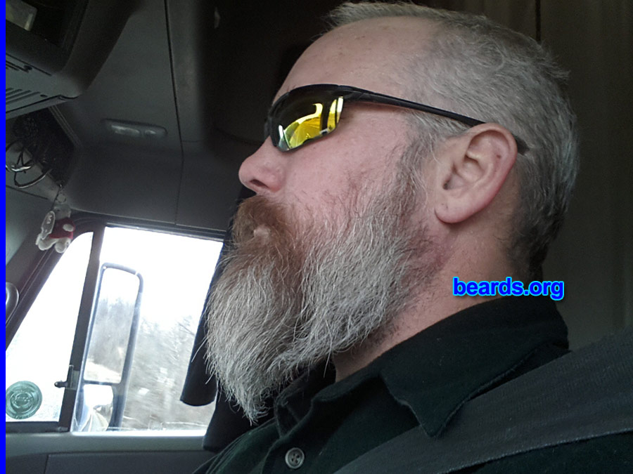 Eric T.
Bearded since: 2009. I am a dedicated, permanent beard grower.

Comments:
Why did I grow my beard? To keep the cold winter wind off my face.
Keywords: full_beard