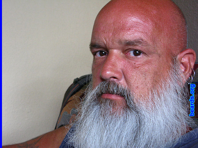 Gary Norman
Bearded since: 1991.  I am a dedicated, permanent beard grower.

Comments:
In the first place, I grew the beard because I hated to shave...then I fell in love with my beard and I've worn a beard on and off over the years...mostly on!

How do I feel about my beard?  It has a few thin spots, but I love it!
Keywords: full_beard