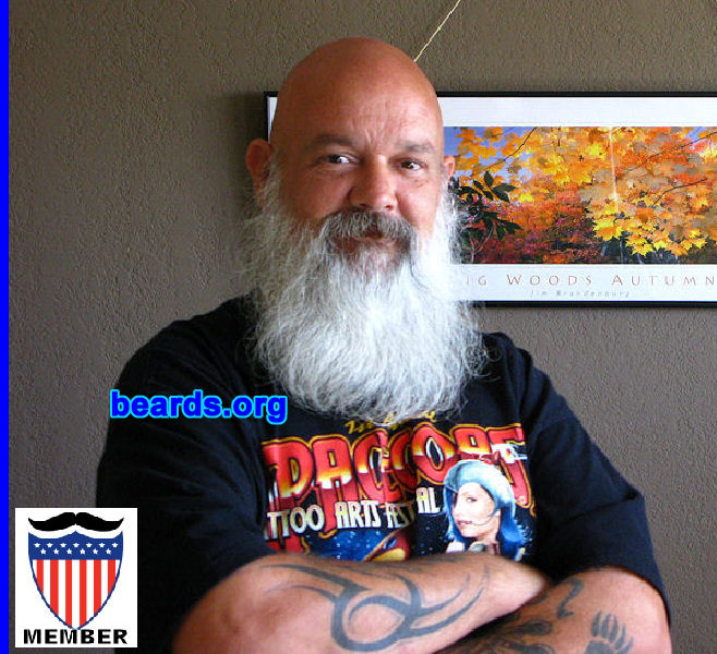Gary Norman
Bearded since: 2007 this time!  I am a dedicated, permanent beard grower.

Comments:
Why did I grow my beard? First because I hated to shave and I was fascinated by the beards of Grizzly Adams (Dan Haggerty) and GI Joe!

How do I feel about my beard? I'm quite happy with it and the way it's growing!
Keywords: full_beard