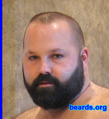 Jason
Bearded since: 1987.  I am a dedicated, permanent beard grower.

Comments:
I began shaving at the age of eleven.  I hate shaving.

How do I feel about my beard?  I'm very lucky.  I have a very full dark beard. 
The salt-and-pepper look is creeping up on my chin.
Keywords: full_beard