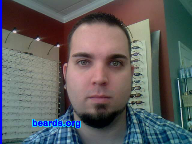 Jimmy
Bearded since: 2001. I am a dedicated, permanent beard grower.

Comments:
I spent four years in high school JROTC and four years active duty with the Air Force, during which time I wasn't allowed to have any facial hair. Once I got out in 2001, I decided it was time.  Since then, I have had a few beards over the years, nothing to this extent -- mostly goatees and one-to-two week beards. It has now been two months and I am liking the results so far.

How do I feel about my beard?  I love it.  Never had the itchy phase that everyone talks about. I live in Florida and summer is just starting. So far, it hasn't been too bad and it has been over ninety-five degrees Fahrenheit for the past few days. So ask me again in a few weeks.
Keywords: goatee_only