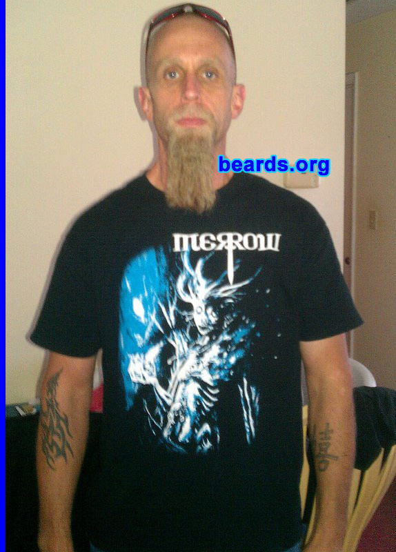Kevin K.
Bearded since: 2009. I am a dedicated, permanent beard grower.

Comments:
Why did I grow my beard?  For attention. And I do get...well, looks.

How do I feel about my beard?  I love my beard and plan to keep growing it.
Keywords: goatee_only