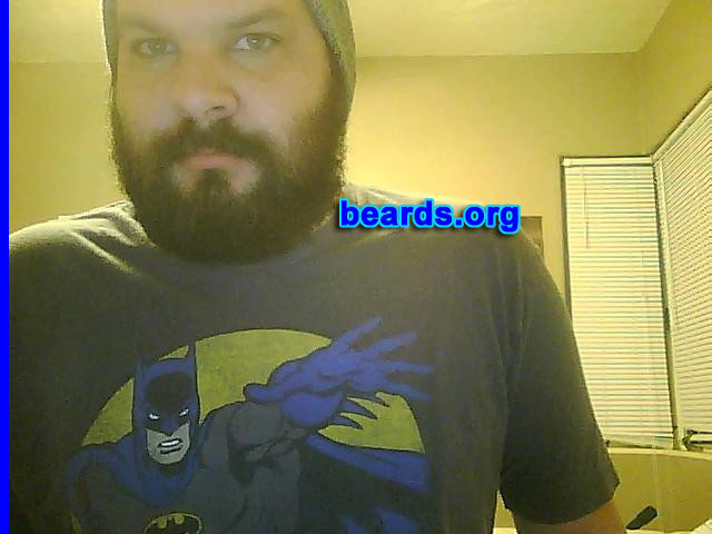 Lando
Bearded since: 2009. I am a dedicated, permanent beard grower.

Comments:
Why did I grow my beard? Originally, my former roommate and I were trying to exercise more and be healthier all around. The initial pact was that you were only allowed to be clean-shaven after you lost thirty pounds. I liked my beard so much, that I kept it.

How do I feel about my beard? I love my beard. I honestly feel naked without it. I've had it at various lengths over the last four years and like doing different things with it.  In the last four years, I've only been clean-shaven once and hated every minute of it.
Keywords: full_beard