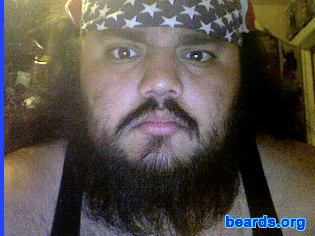 Mauricio
Bearded since: 2009.  I am a dedicated, permanent beard grower.

Comments:
I told myself it took me sixteen years to grow facial hair, so I decided to grow a beard for sixteen years.

How do I feel about my beard? My beard has been called "awesome", "patriotic", and "iconic".  I probably haven't met the standards of my fellow beard growers on beards.org, but I'm pretty proud of what I accomplished thus far.
Keywords: full_beard