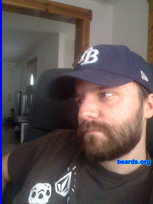 Steve
Bearded since: 2008.  I am an experimental beard grower.

Comments:
I grew my beard because I wanted to try something different. I've always had a goatee since I was nineteen. It was time for a change to see what I looked like with a full beard.

How do I feel about my beard? Love it! I get a lot of compliments.
Keywords: full_beard