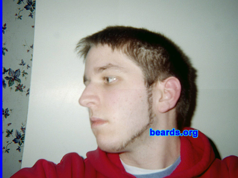 Adam J.
Bearded since: early 2009.  I am an experimental beard grower.

Comments:
I grew my beard 'cause I wanted a change and thought it might look good.

How do I feel about my beard?  Like it.
Keywords: mutton_chops