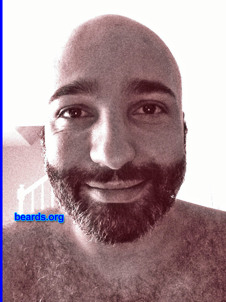 Elie
Bearded since: 2005.  I am a dedicated, permanent beard grower.
Why did I grow my beard? It got lots of attention. I decided to keep it and occasionally change the length.

How do I feel about my beard? Love it.  I think it is sexy.  Love the attention it gets.
Keywords: full_beard