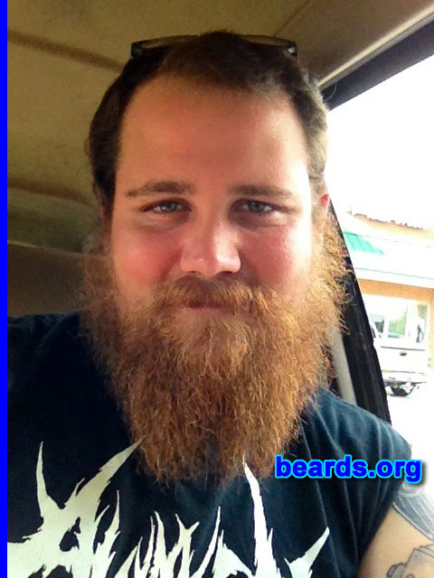 Jon M.
Bearded since: 2010. I am a dedicated, permanent beard grower.

Comments:
Why did I grow my beard? Because a beard is natural to a man's face. I grow a beard.  So I do.

How do I feel about my beard? I feel happy and lucky to be able to grow a beard.
Keywords: full_beard