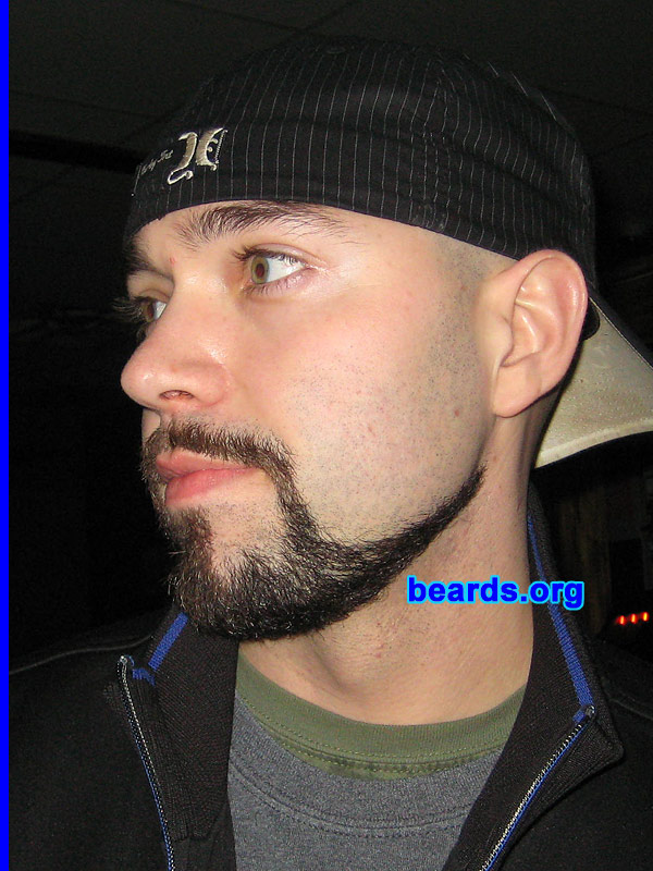 Kazz
Bearded since:  2006.  I am an experimental beard grower.

Comments:
I grew my beard back in 2002.  But Army time wouldn't let me have designs.

How do I feel about my beard?  I'm a beast.
Keywords: goatee_mustache