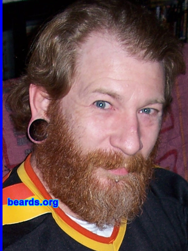 Nick J.
Bearded since: 1995.  I am an experimental beard grower.

Comments:
I grew my beard because it's always been just another way to be creative. It's fun to see what you can come up with over time.

How do I feel about my beard? We have a love/hate relationship.
Keywords: full_beard
