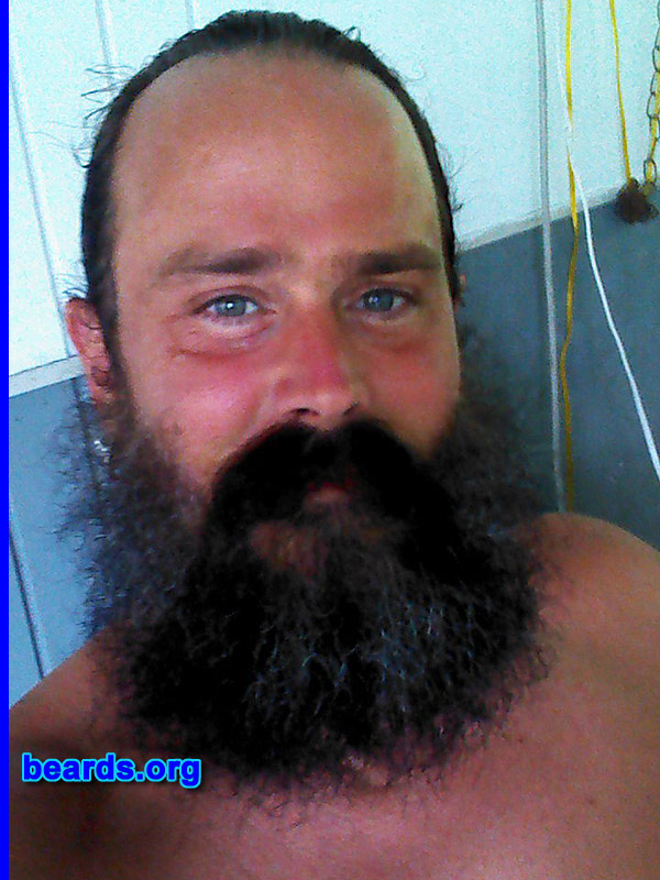 Phillip M.
Bearded since: 2012. I am a dedicated, permanent beard grower.

Comments:
Why did I grow my beard? First of all: thirty-nine years of razor burn. Tired of shaving.

How do I feel about my beard? Hot, very sweaty while I sun bathe. I love it. Shedding I hate.
Keywords: full_beard