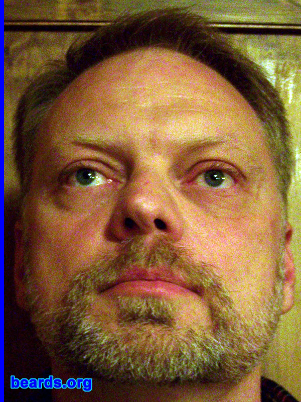 Robb K.
Bearded since: September, 2008.  I am an occasional or seasonal beard grower.

Comments:
Men have been emasculated in much of society and growing a beard is one way of stating our manhood!

How do I feel about my beard?  I envy some of the fellows that have beards that lay down. Mine sticks straight out so I trim it to a 1/4 inch.
Keywords: full_beard