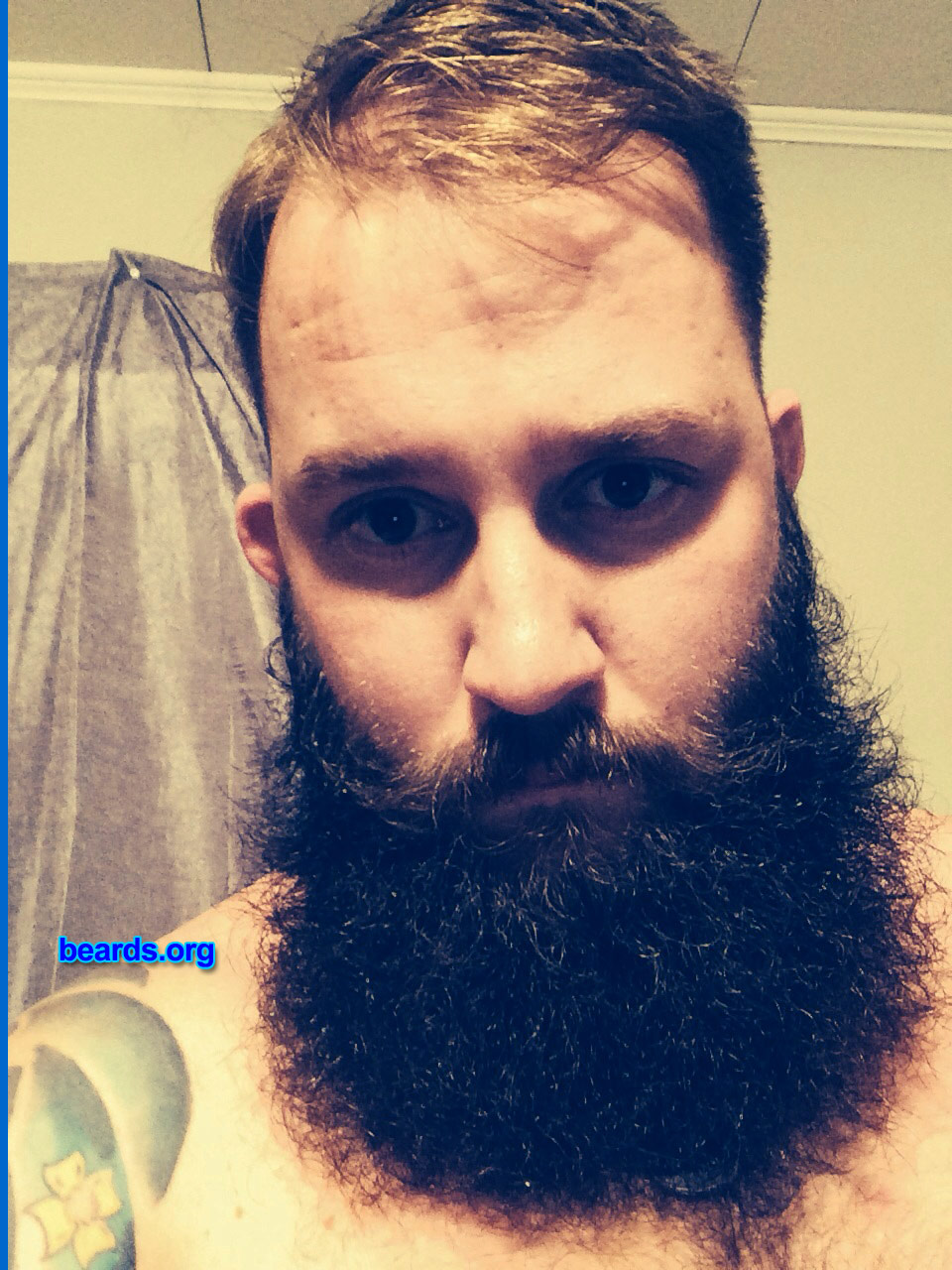 Stephen
Bearded since: 2011. I am a dedicated, permanent beard grower.

Comments:
Why did I grow my beard? After I got out of the military I figured I'd let it grow as a "freedom beard" because I was sick of shaving twice a day! It's here to stay, though! Razors are expensive anyway.

How do I feel about my beard? I love it.
Keywords: full_beard