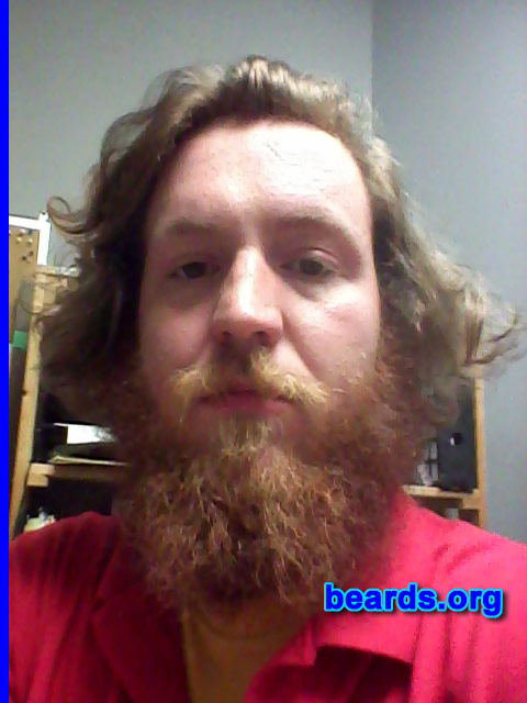 J.
Bearded since: 2012. I am an experimental beard grower.

Comments:
Why did I grow my beard? I am only twenty-five. Some day my job/career may not let me grow nature's face sweater. So while I can, I will.

How do I feel about my beard? I feel it is on its way to becoming a good beard.
Keywords: full_beard