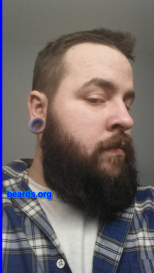 Justin S.
Bearded since: August 2013. I am a dedicated, permanent beard grower.

Comments:
Why did I grow my beard? Because I am a man.

How do I feel about my beard? Sorry that I ever shaved before I started growing.  My beard is awesome.
Keywords: full_beard