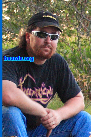 Bill
Bearded since: 2006.  I am an occasional or seasonal beard grower.

Comments:
I grew my beard because I wanted a new look and I hate shaving.

How do I feel about my beard?  I like it.  Goes well with my mullet.  Currently needs a trim.
Keywords: goatee_mustache