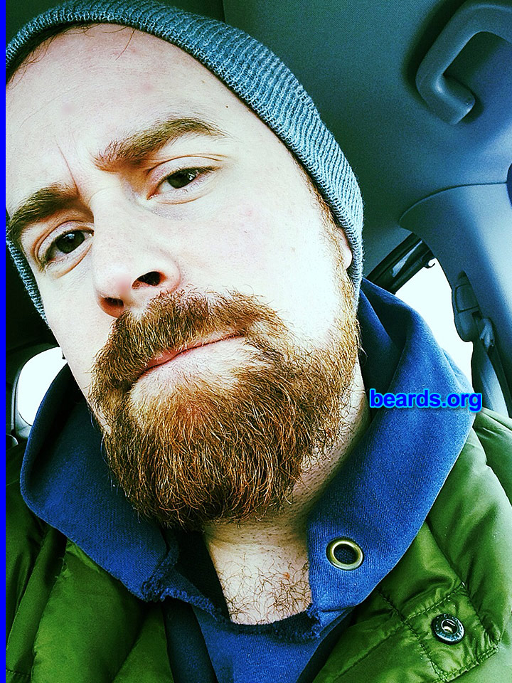 Christopher
Bearded since: 2013. I am an experimental beard grower.

Comments:
Why did I grow my beard? To try something new. And to keep my face warm in this cold state!

How do I feel about my beard? I love it!! I get a lot of compliments from patients, but a lot of flack from my coworkers! ;-)
Keywords: full_beard