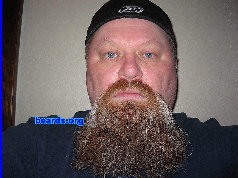 James
Bearded since: 1971. I am a dedicated, permanent beard grower.

Comments:
I grew my beard because my face is irritated by shaving.  I also am sweat heavily in warmer weather and the beard helps to cool me down.  I love a beard.  When I trim it down, people do not recognize me.  LOL.

How do I feel about my beard?  I love it.  Wouldn't leave home without it!
Keywords: goatee_mustache