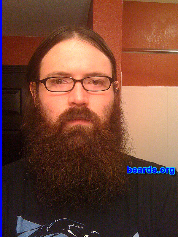 Jonathan
Bearded since: 2011. I am a dedicated, permanent beard grower.

Comments:
Why did I grow my beard? I love the way beards look. God made men to have hair grow out of their faces. Grizzled, manly hair. Plus, shaving hurts. It makes my face break out.

How do I feel about my beard? Proud.
Keywords: full_beard