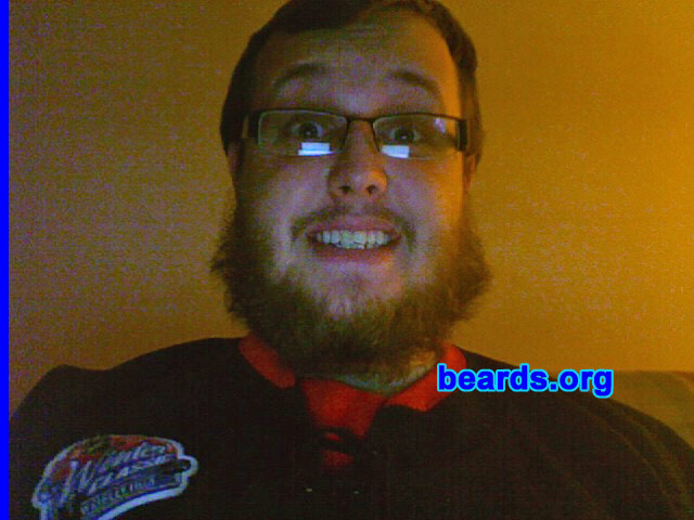 Kyle
Bearded since: 2010.  I am a dedicated, permanent beard grower.

Comments:
I just really wanted to see if I could grow a beard and began to really like it.

How do I feel about my beard? It's awesome and fuzzy, I never get carded, and did I mention beards are awesome?  -- minus food getting stuck in it.
Keywords: full_beard